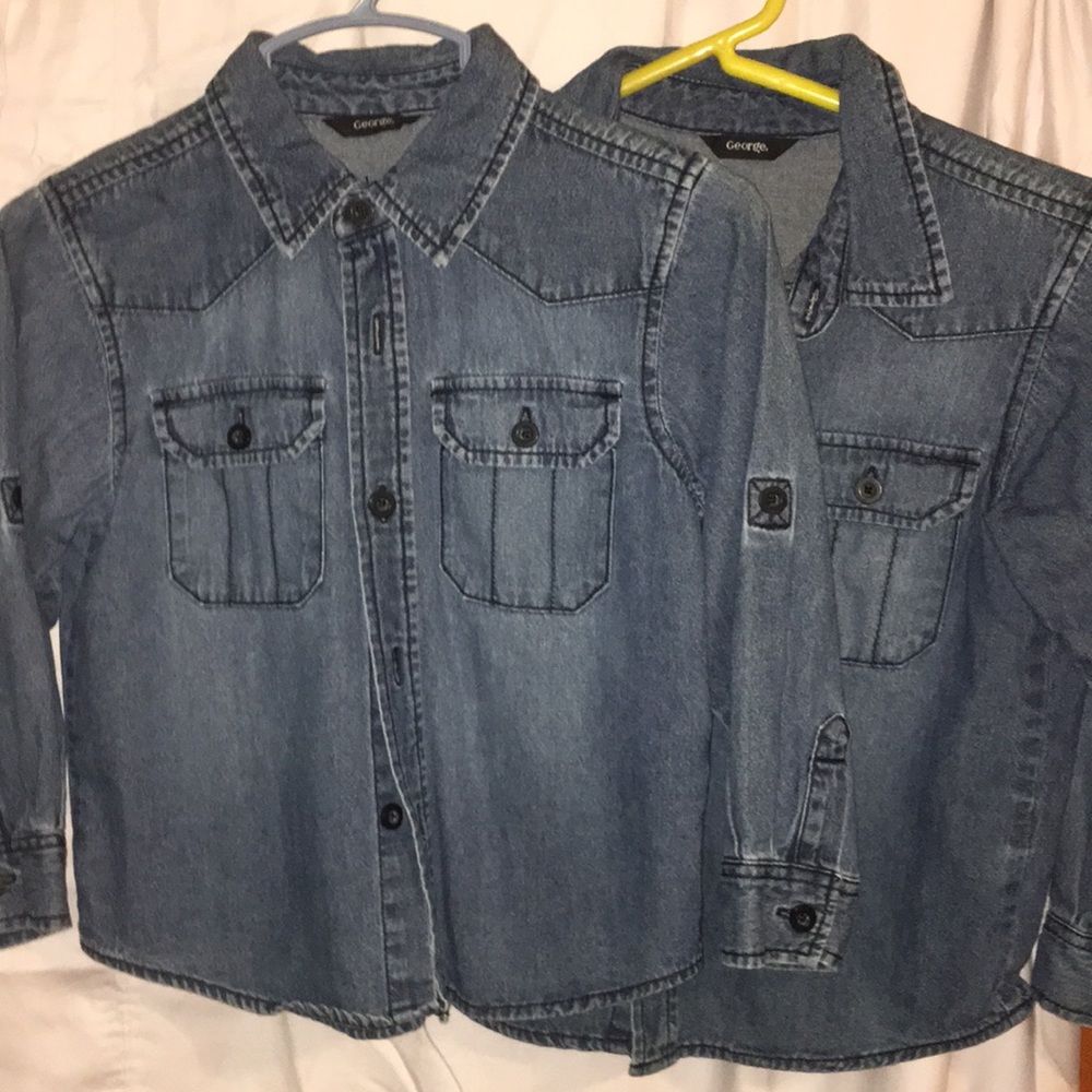 Matching button down shirts